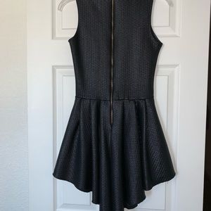 Asymmetrical fitted Leatherette Dress